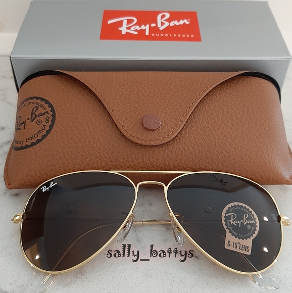 RayBan (Store Display) Aviator Brown Lens RB3025 - Picture 3 of 13